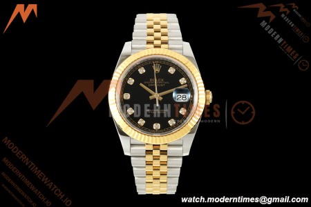 Rolex - Datejust 126333 41mm 904L Jub Flt YG/SS Blk/Dia RCF JH3235