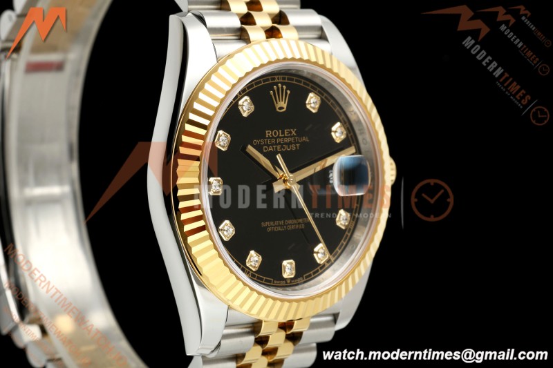 Rolex - Datejust 126333 41mm 904L Jub Flt YG/SS Blk/Dia RCF JH3235