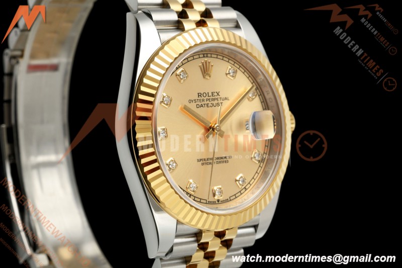 Rolex - Datejust 126333 41mm 904L Jub Flt YG/SS YG/Dia RCF JH3235