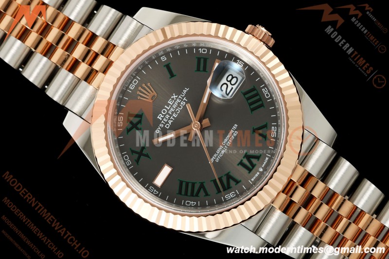 Rolex - Datejust 126331 41mm 904L Jub Flt RG/SS Gry/Rmn RCF JH3235