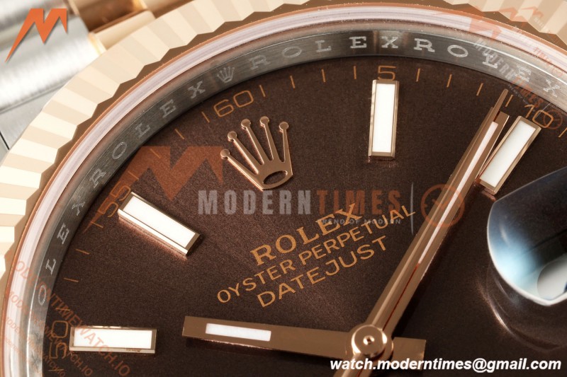 Rolex - Datejust 126331 41mm 904L Jub Flt RG/SS Brn/Stk RCF JH3235
