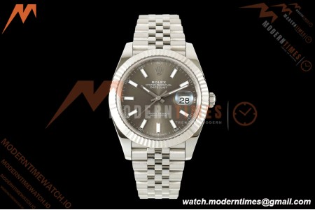 Rolex - Datejust 126334 41mm Jub Flt 904L SS/SS Gry/Stk RCF JH3235