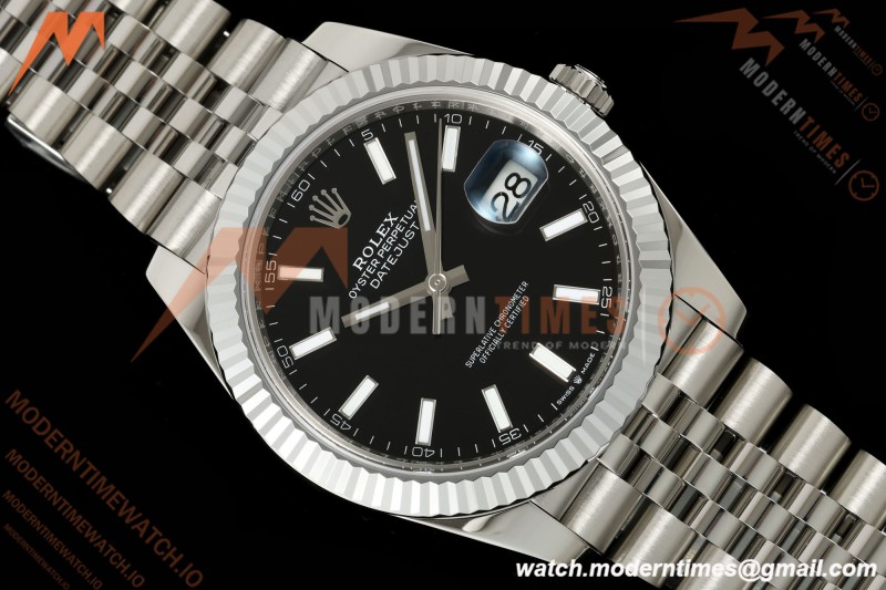 Rolex - Datejust 126334 41mm Jub Flt 904L SS/SS Blk/Stk RCF JH3235