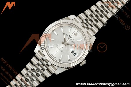 Rolex - Datejust 126334 41mm Jub Flt 904L SS/SS Silver/Stk RCF JH3235