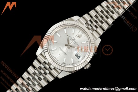 Rolex - Datejust 126334 41mm Jub Flt 904L SS/SS Silver/Stk RCF JH3235