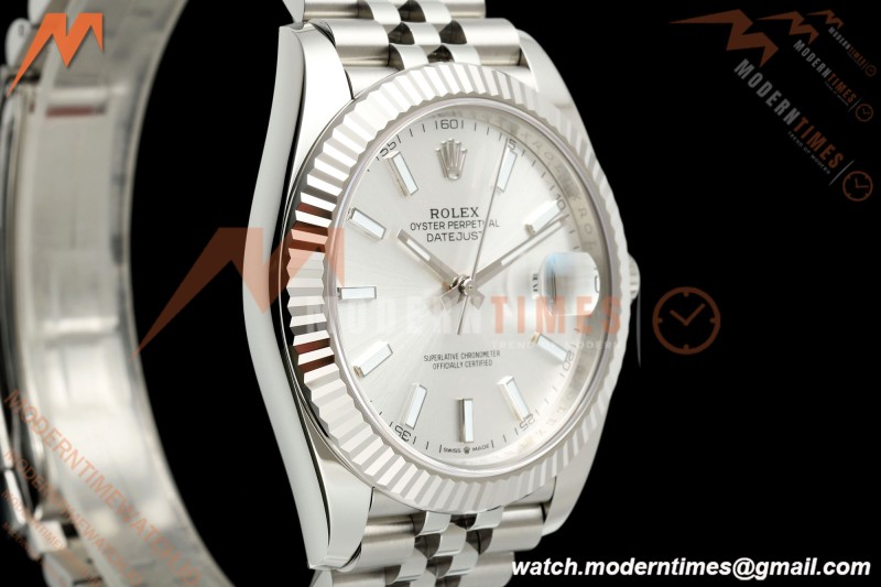 Rolex - Datejust 126334 41mm Jub Flt 904L SS/SS Silver/Stk RCF JH3235