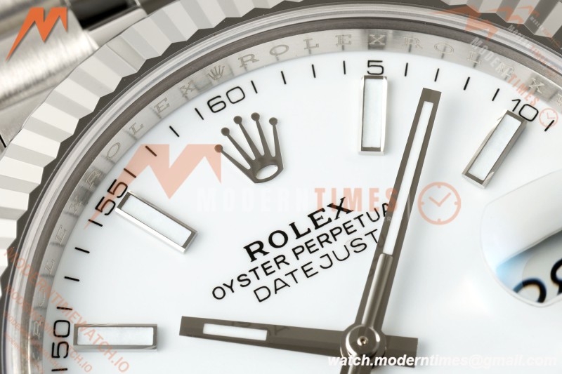 Rolex - Datejust 126334 41mm Jub Flt 904L SS/SS Wht/Stk RCF JH3235