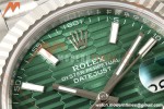 Rolex - Datejust 126334 41mm Jub Flt 904L SS/SS Green Textured/Stk RCF JH3235