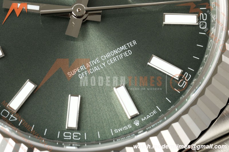 Rolex - Datejust 126334 41mm Jub Flt 904L SS/SS Green/Stk RCF JH3235
