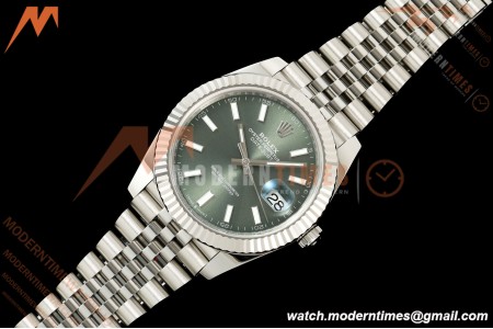 Rolex - Datejust 126334 41mm Jub Flt 904L SS/SS Green/Stk RCF JH3235