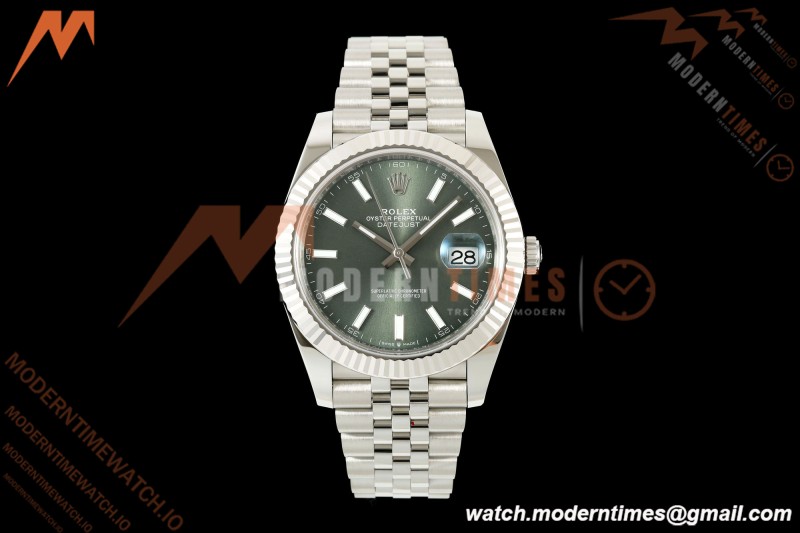 Rolex - Datejust 126334 41mm Jub Flt 904L SS/SS Green/Stk RCF JH3235