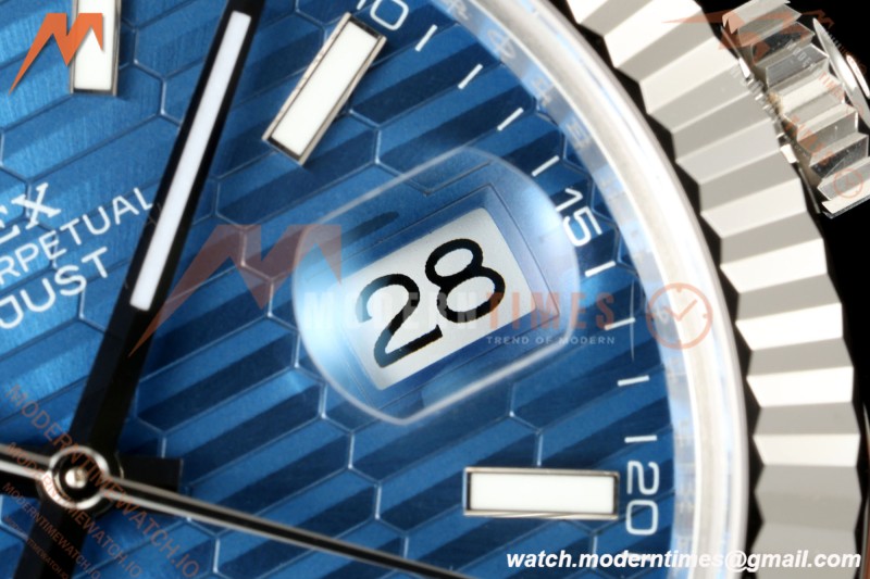 Rolex - Datejust 126334 41mm Jub Flt 904L SS/SS Blue Textured/Stk RCF JH3235
