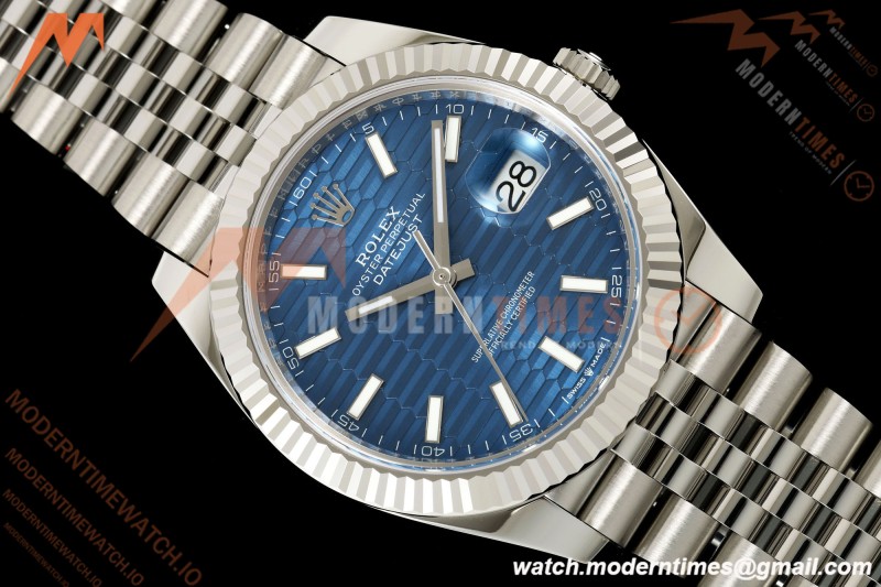 Rolex - Datejust 126334 41mm Jub Flt 904L SS/SS Blue Textured/Stk RCF JH3235
