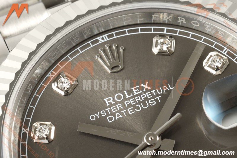 Rolex - Datejust 126334 41mm Jub Flt 904L SS/SS Gry/Dia RCF JH3235