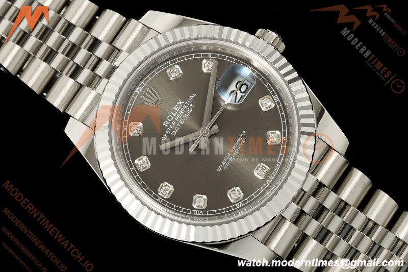 Rolex - Datejust 126334 41mm Jub Flt 904L SS/SS Gry/Dia RCF JH3235