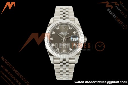 Rolex - Datejust 126334 41mm Jub Flt 904L SS/SS Gry/Dia RCF JH3235