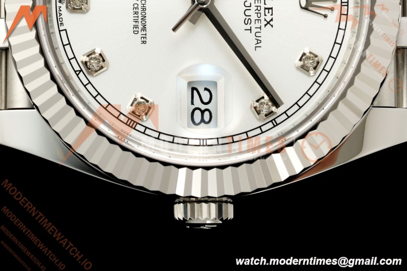 Rolex - Datejust 126334 41mm Jub Flt 904L SS/SS Wht/Dia RCF JH3235