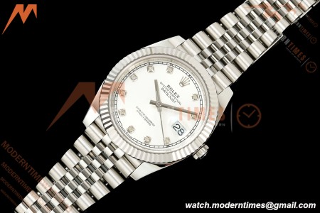 Rolex - Datejust 126334 41mm Jub Flt 904L SS/SS Wht/Dia RCF JH3235