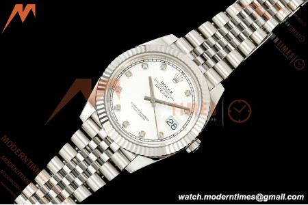 Rolex - Datejust 126334 41mm Jub Flt 904L SS/SS Wht/Dia RCF JH3235