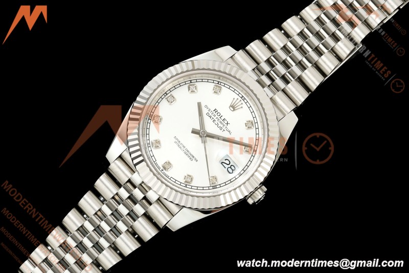 Rolex - Datejust 126334 41mm Jub Flt 904L SS/SS Wht/Dia RCF JH3235
