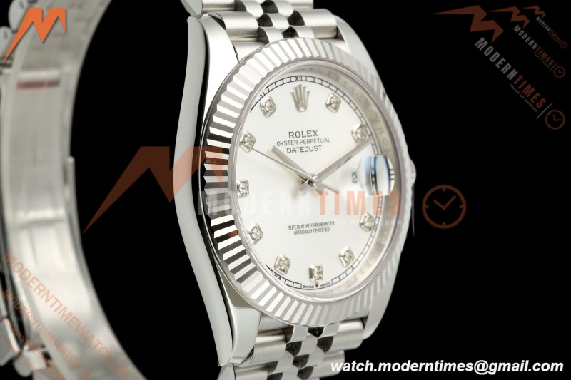 Rolex - Datejust 126334 41mm Jub Flt 904L SS/SS Wht/Dia RCF JH3235