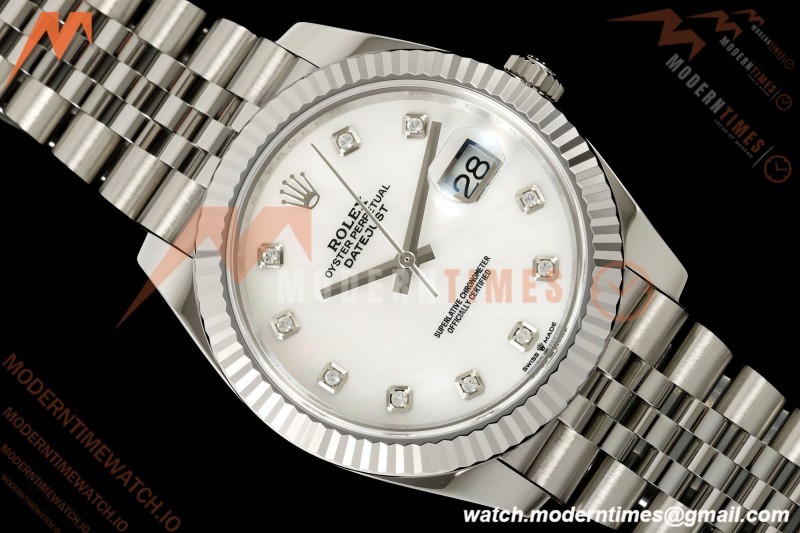 Rolex - Datejust 126334 41mm Jub Flt 904L SS/SS MOP/Dia RCF JH3235