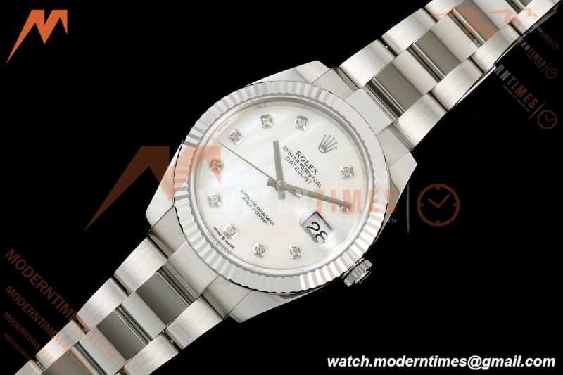 Rolex - Datejust 126334 41mm Oys Flt 904L SS/SS Wht/Dia SEEK VR3235