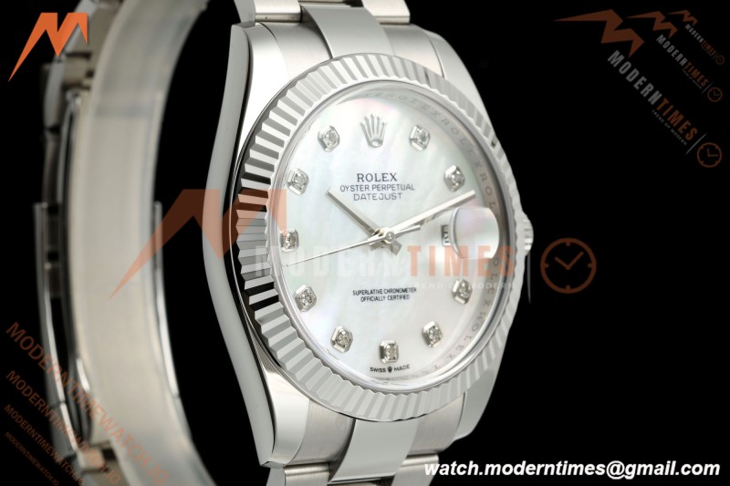Rolex - Datejust 126334 41mm Oys Flt 904L SS/SS Wht/Dia SEEK VR3235