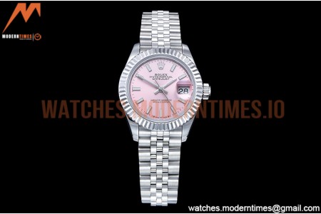 Rolex - DJ Ladies 28mm Jub Flt 904L SS/SS Pink/Stk GMF A2671