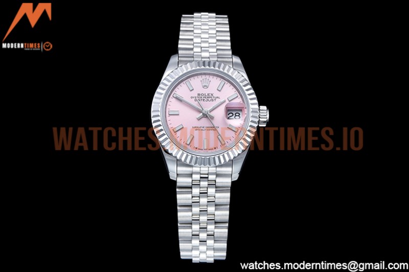 Rolex - DJ Ladies 28mm Jub Flt 904L SS/SS Pink/Stk GMF A2671