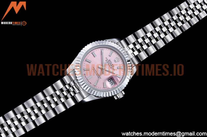 Rolex - DJ Ladies 28mm Jub Flt 904L SS/SS Pink/Stk GMF A2671