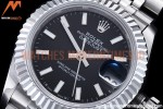 Rolex - DJ Ladies 28mm Jub Flt 904L SS/SS Black/Stk GMF A2671