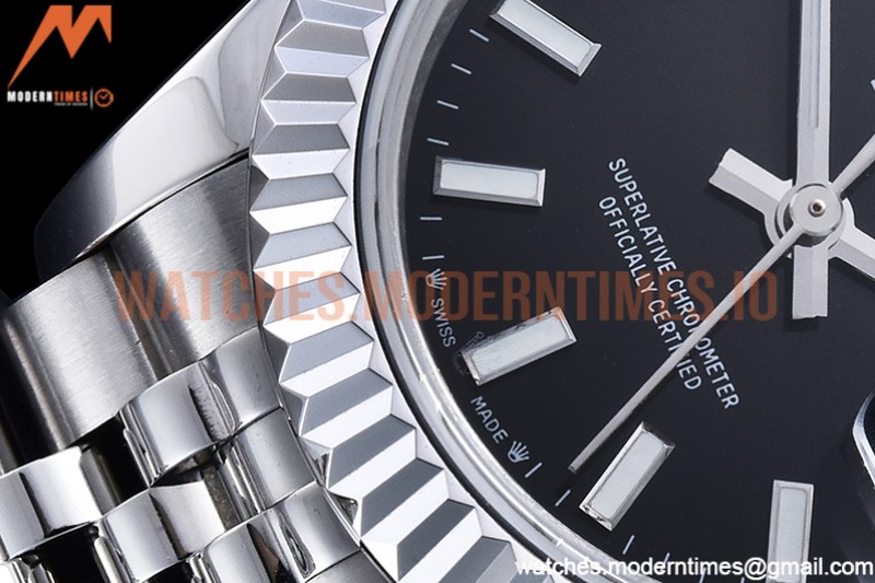 Rolex - DJ Ladies 28mm Jub Flt 904L SS/SS Black/Stk GMF A2671