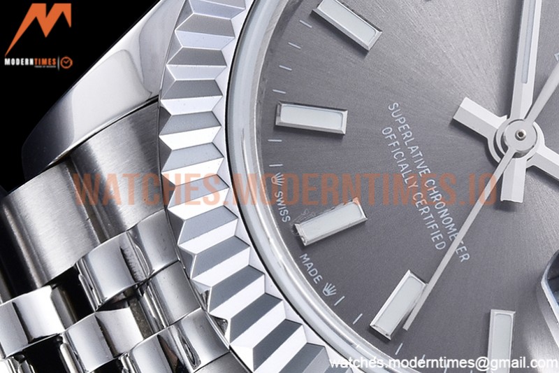 Rolex - DJ Ladies 28mm Jub Flt 904L SS/SS Grey/Stk GMF A2671