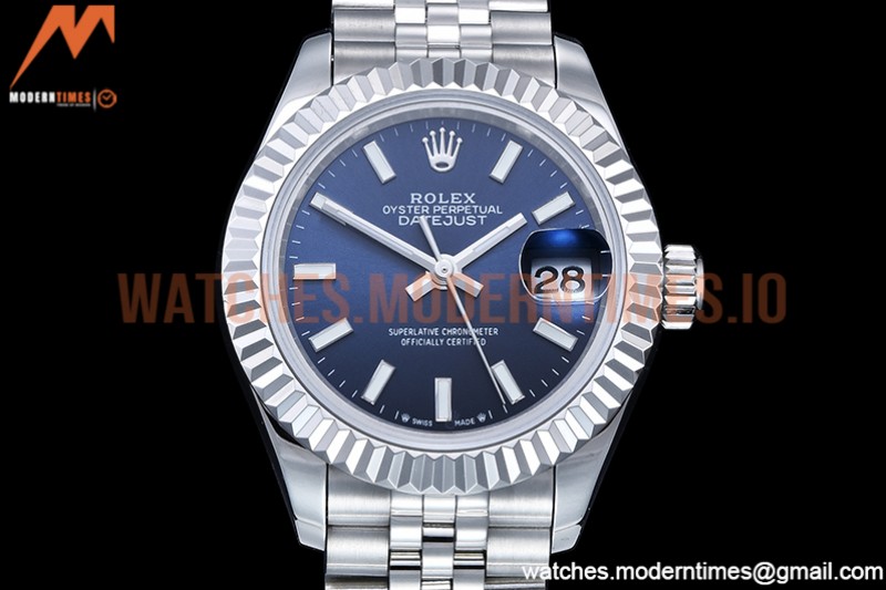 Rolex - DJ Ladies 28mm Jub Flt 904L SS/SS Blue/Stk GMF A2671