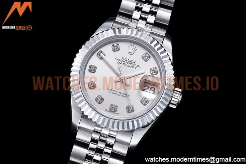 Rolex - DJ Ladies 28mm Jub Flt 904L SS/SS Silv/Dia GMF A2671