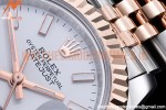 Rolex - DJ Ladies 28mm Jub Flt 904L RG/SS White/Stk GMF A2671