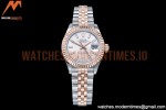 Rolex - DJ Ladies 28mm Jub Flt 904L RG/SS Silv/Stk GMF A2671