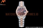Rolex - DJ Ladies 28mm Jub Flt 904L RG/SS Brn/S-Dia GMF A2671