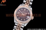 Rolex - DJ Ladies 28mm Jub Flt 904L RG/SS Brn/S-Dia GMF A2671