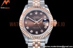 Rolex - DJ Ladies 28mm Jub Flt 904L RG/SS Brown/Dia GMF A2671