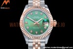 Rolex - DJ Ladies 28mm Jub Flt 904L RG/SS Green/Dia GMF A2671