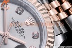 Rolex - DJ Ladies 28mm Jub Flt 904L RG/SS Silv/Dia GMF A2671