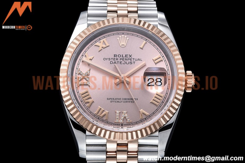 Rolex - DJ 36mm Jub Flt 904L RG/SS RG/Rm VSF VS3235