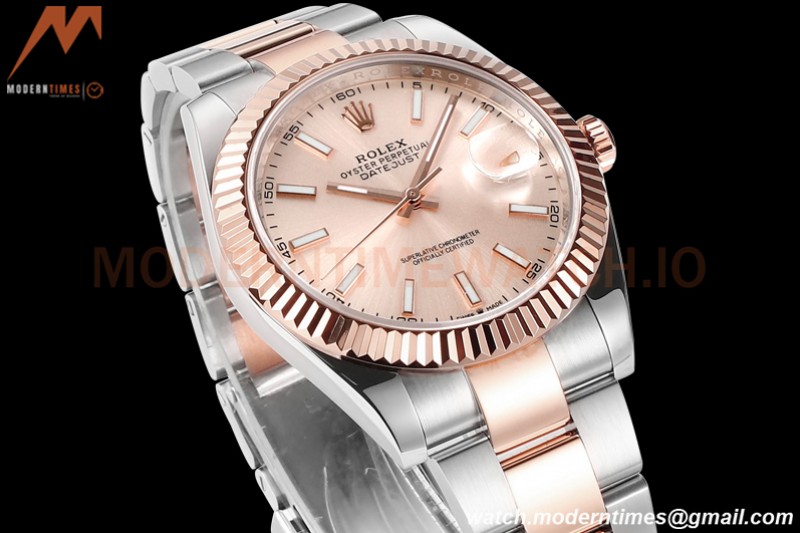 Rolex - DJ2 41mm 126331 Oys Flt 316L RG/SS P-Gold/Stk A+F VR3235