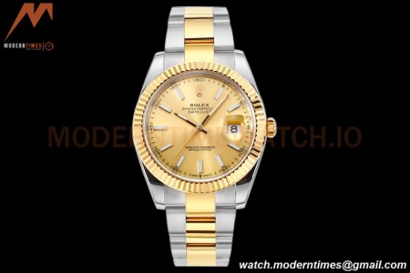 Rolex - DJ2 41mm 126333 Oys Flt 316L YG/SS YG/Stk A+F VR3235
