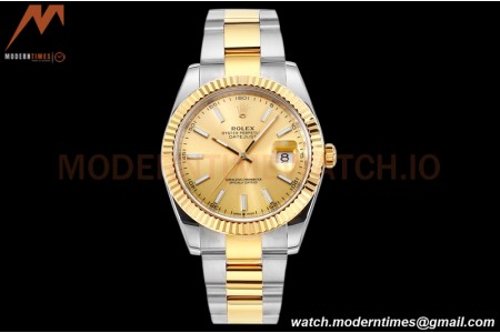 Rolex - DJ2 41mm 126333 Oys Flt 316L YG/SS YG/Stk A+F VR3235