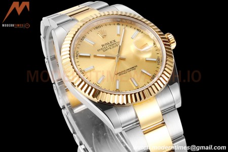 Rolex - DJ2 41mm 126333 Oys Flt 316L YG/SS YG/Stk A+F VR3235