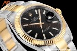 Rolex - DJ2 41mm 126333 Oys Flt 316L YG/SS Black/Stk A+F VR3235