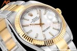 Rolex - DJ2 41mm 126333 Oys Flt 316L YG/SS Wht/Stk A+F VR3235